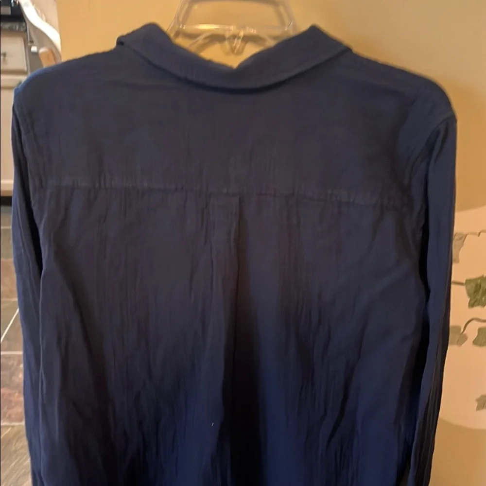 J.Crew Navy Blue Button-Up Shirt - Picture 2 of 2